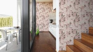 Vliesové tapety IMPOL New Studio 37398-2, rozmer 10,05 m x 0,53 m, pivonky ružovo-čierne, A.S. Création