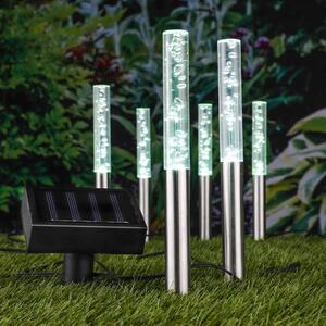 LED solárna lampa BUBLINY 6 ks - set Záhradné dekorané osvetlenie Haushalt- International