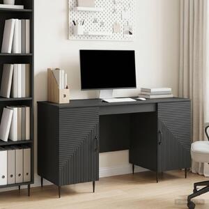 Maison Exclusive – písací stôl s policou, čierny, 142,5 x 50 x 75 cm, drevotrieska