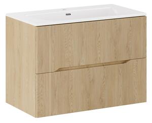 Comad Závesná skrinka Nordic Sky s umývadlom 80 cm dub cremona