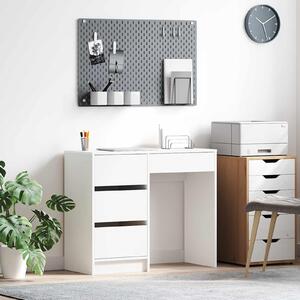 Maison Exclusive – písací stôl, biela drevotrieska, 90 x 37,5 x 75 cm