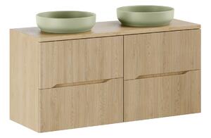 Comad Závesná skrinka Nordic River s umývadlom 120 cm dub cremona