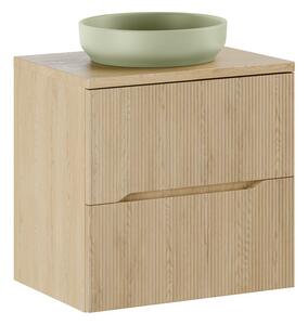 Comad Závesná skrinka Nordic River s doskou a umývadlom 60 cm dub cremona