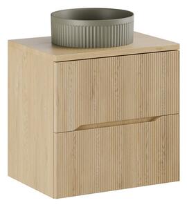 Comad Závesná skrinka Nordic Beyond s doskou a umývadlom 60 cm dub cremona