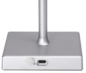 Aigostar - LED RGBW Vonkajšia stm. nabíjacia lampa 4W/5V 3600mAh biela/chróm IP54