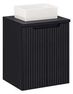 Comad Závesná skrinka Nova Black Gaja II s doskou a umývadlom 50 cm čierna