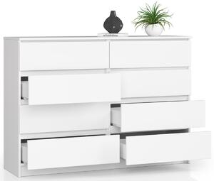 Ak furniture Komoda Rollo X 138,4 cm biela matná