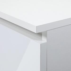 Ak furniture Komoda Tove K 160,4 cm biela lesklá