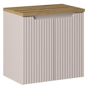 Comad Závesná skrinka Nova Cashmere I s doskou 60 cm kašmírová/dub prevedenie