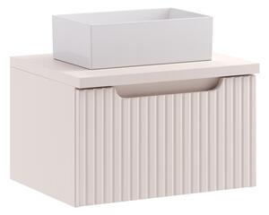 Comad Závesná skrinka Nova Cashmere Gaja s doskou a umývadlom 50 cm kašmírová