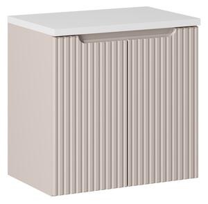 Comad Závesná skrinka Nova Cashmere I s doskou 60 cm kašmírová/biela