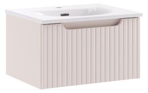 Comad Závesná skrinka Nova Cashmere Sky so zápustným umývadlom 50 cm kašmírová