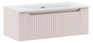 Comad Závesná skrinka Nova Cashmere Sky so zápustným umývadlom 80 cm kašmírová