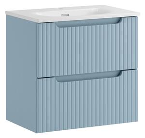 Comad Závesná skrinka Nova Denim Sky so zápustným umývadlom 60 cm modrá