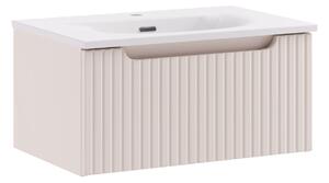 Comad Závesná skrinka Nova Cashmere Sky so zápustným umývadlom 60 cm kašmírová
