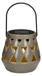 Arti Casa Solárna lampa Keramická solárna lampa do záhrady - Stolná lampa s teplým bielym svetlom - Záhradné svetlo s dobou svietenia až 8 hodín - Vodotesnosť IP44 - 11 x 10 cm - Biela