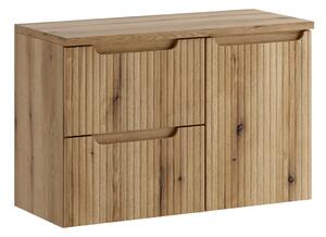 Comad Závesná skrinka Nova s doskou a košom na bielizeň 90 cm dub coast evoke