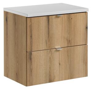 Comad Závesná skrinka Nova Oak s doskou 60 cm dub evoke/biela