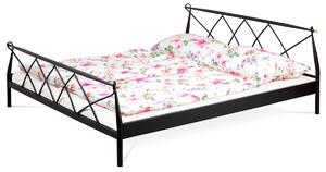 Autronic - posteľ dvojlôžková, 180x200, kov matný čierny - BED-1907 BK