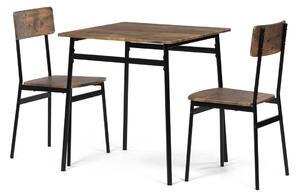 Autronic - Set jídelní (1+2), MDF, dekor staré dřevo, černý kov - AUT-O2121 OLW