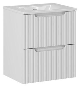 Comad Závesná skrinka Nova White I so zápustným umývadlom 50 cm biela