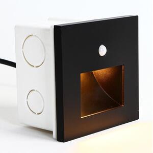 Emithor 70418 - LED Schodiskové svietidlo so senzorom SUNNY LED/1W/230V čIerna