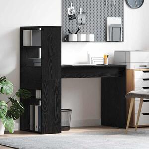 Maison Exclusive – písací stôl, čierna farba, vzhľad dubového dreva, materiál: drevotrieska