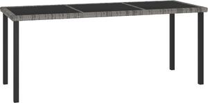 Maison Exclusive - Záhradný jedálenský stôl sivý 180x70x73 cm polyratanový