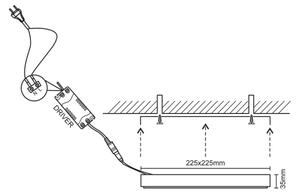 LED Stropné svietidlo LED/18W/230V 4000K 22,5x22,5 cm