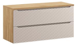 Comad Závesná skrinka Ocean s doskou 120 cm béžová/dub olejovaný