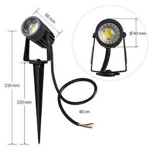 LED Vonkajšie svietidlo LED/3W/230V 2800K IP67 čierna