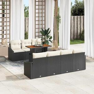 Maison Exclusive - Záhradný nábytok s úloným priestorom 8 ks ierny Poly Rattan