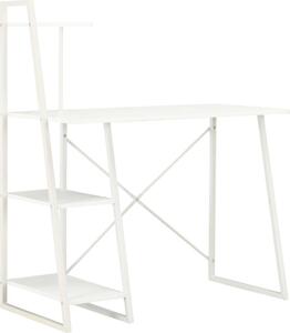 Maison Exclusive – písací stôl s policovou jednotkou, biely, 102 × 50 × 117 cm