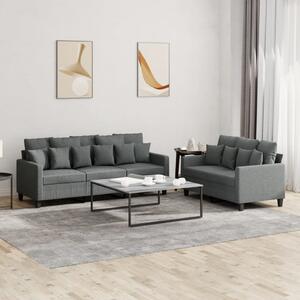 Maison Exclusive – 2-dielna sedacia súprava s vankúmi, tmavosivá látka