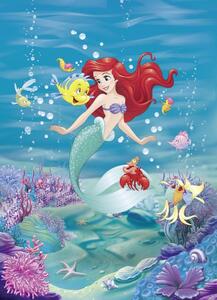 Fototapety Disney Malá morská víla, rozmer 184 cm x 254 cm, Ariel spieva, Komar 4-4020