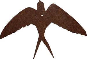 CORGARDEN Záhradná dekorácia lastovika v lete 30 x 22 cm, corten CORGARDEN 1050