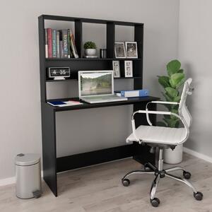 Maison Exclusive – písací stôl s policami, ierny, 110 x 45 x 157 cm, drevotrieska