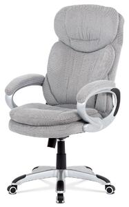 Autronic - kancelárske kreslo, látka sivá kríž strieborný plast hojdací mechanizmus - KA-G198 SIL2 AKCE