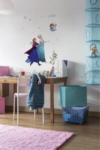 Samolepky na zeď, rozmer 50 cm x 70 cm, Disney Frozen Anna & Elsa, Komar 14048