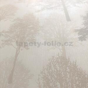 Vliesové tapety na stenu IMPOL Giulia 6786-30, stromy sivo-béžové na bielom podklade, rozmer 10,05 m x 0,53 m, NOVAMUR 82214