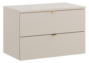 Comad Závesná skrinka pod umývadlo Dalia Cashmere s doskou 80 cm kašmírová