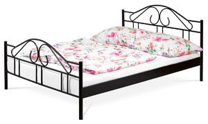 Autronic - posteľ dvojlôžková, 140x200, kov černý lesk - BED-1909 BK