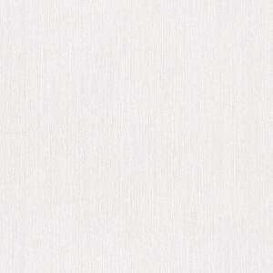 Vliesové tapety na stenu IMPOL Giulia 6785-50, jednofarebná biela s jemnými metalickými prúžkami, rozmer 10,05 m x 0,53 m, NOVAMUR 82196