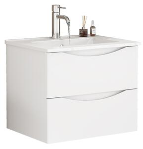 Závesná skrinka pod umývadlo Houseland Bravio 60 cm biela