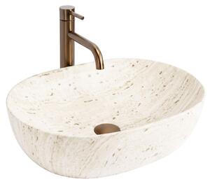 Umývadlo Na Dosku Rea Amelia 48 Travertine Classic Imitácia Kameňa