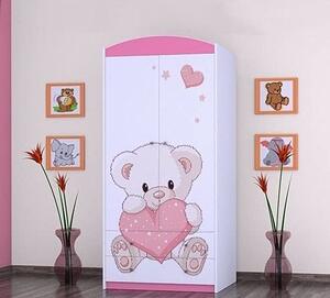 BDW Šatníková skriňa, 2 dvere, 2 zásuvky, Šatníková skriňa, 180x90 cm, Rose