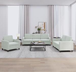 Maison Exclusive – 3-dielna sedacia súprava, svetlosivá, zamatová