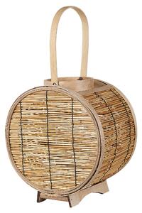 Lampáš prírodný ratanový 30 cm sklenený svietnik boho štýl dekoratívny doplnok