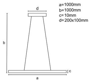 LED Stmievateľný luster na lanku LED/40W/230V 3000-6500K biela + diaľkové ovládanie