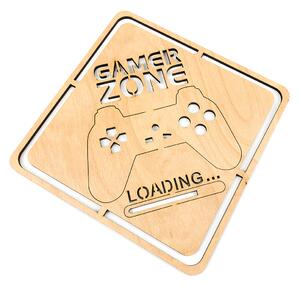 Veselá Stena Drevená nástenná dekorácia Gamer Zone